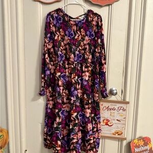 Terra & Sky Multicolor Flowered Dress